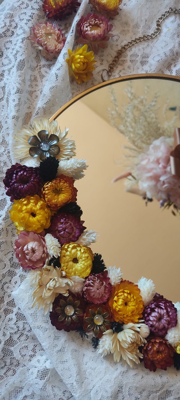 Miroir fleuri VENDU – Image 2