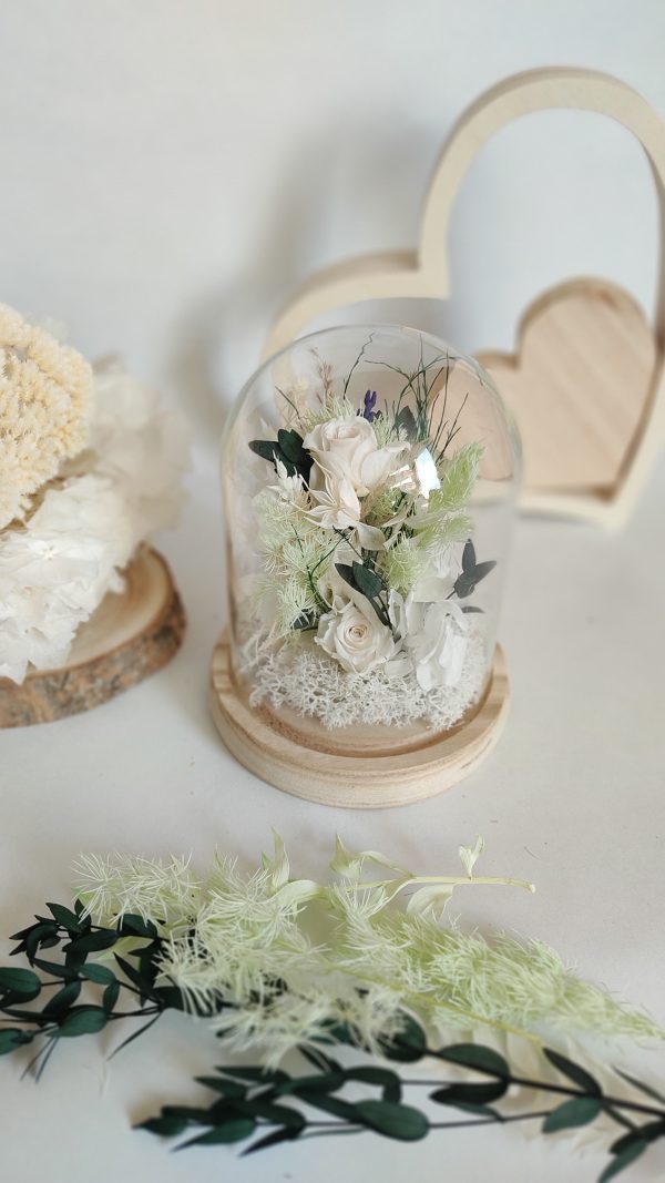 Cloches en verre fleuris vendus – Image 5