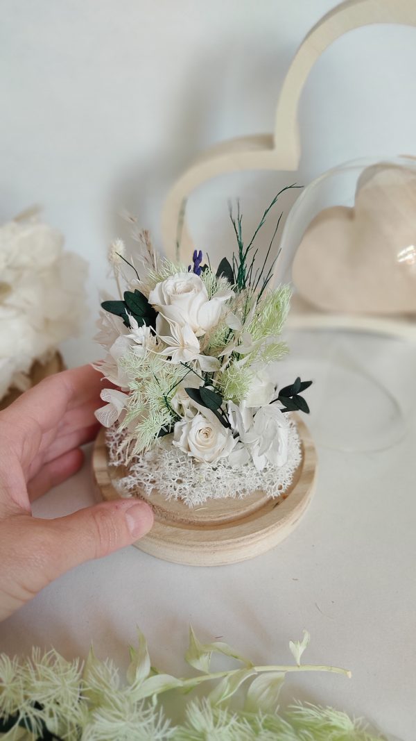 Cloches en verre fleuris vendus – Image 4