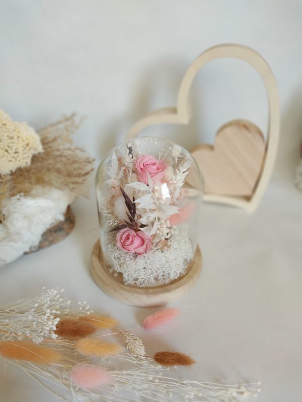 Cloches en verre fleuris vendus – Image 3