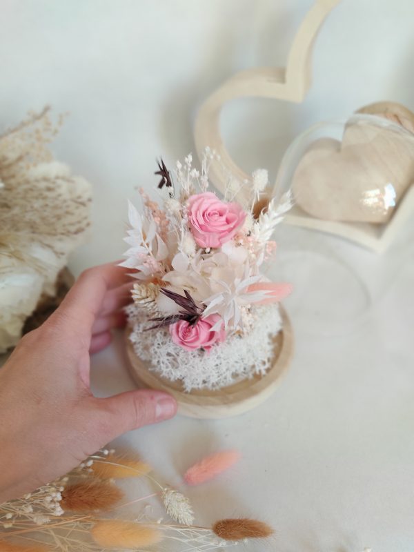 Cloches en verre fleuris vendus – Image 2