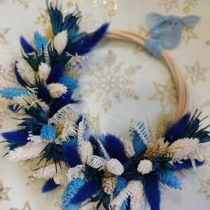 Couronne osier bleu
