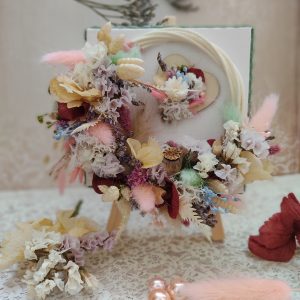 petit tableau couronne fleurie