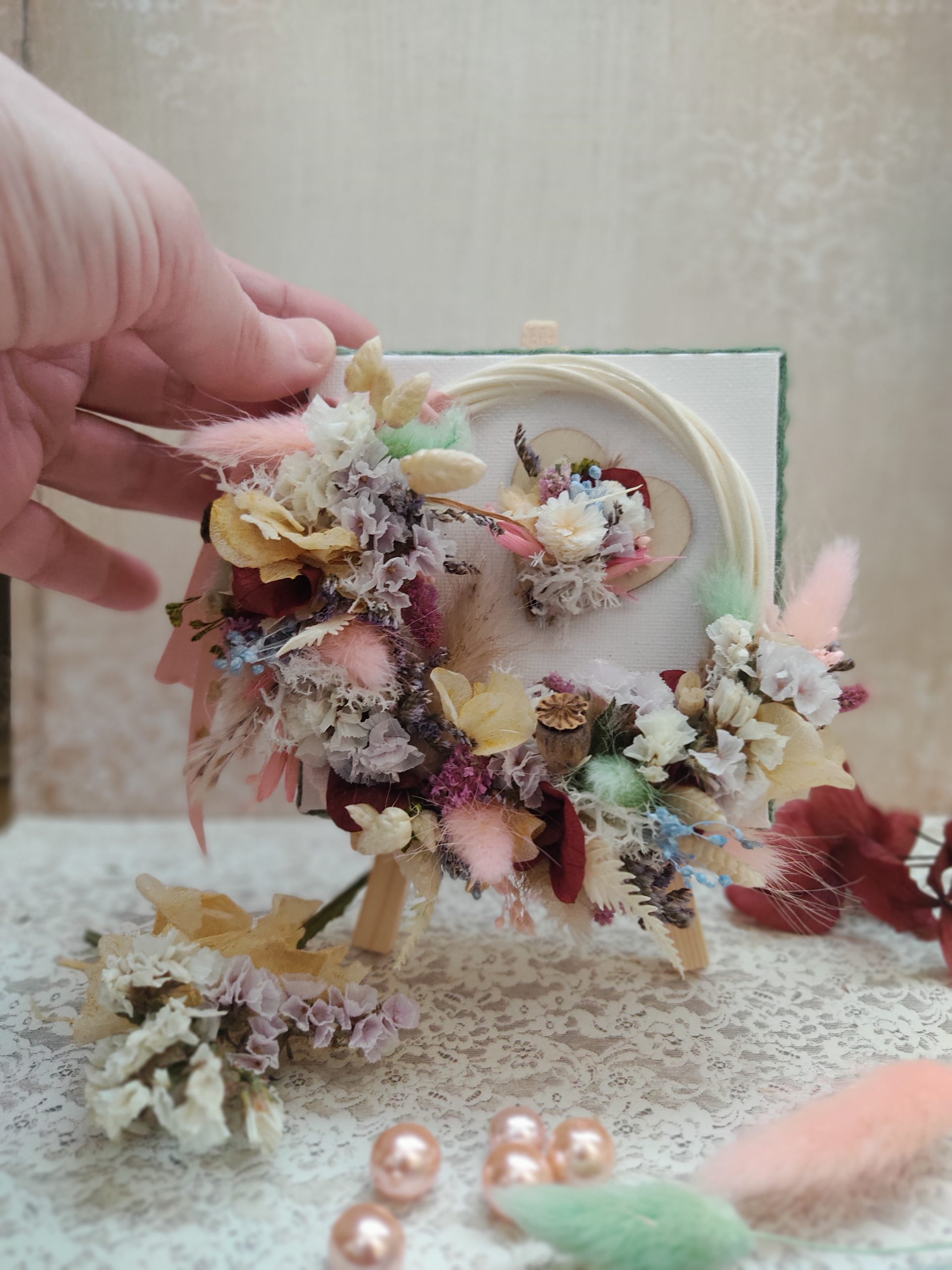 petit tableau couronne fleurie – Image 2