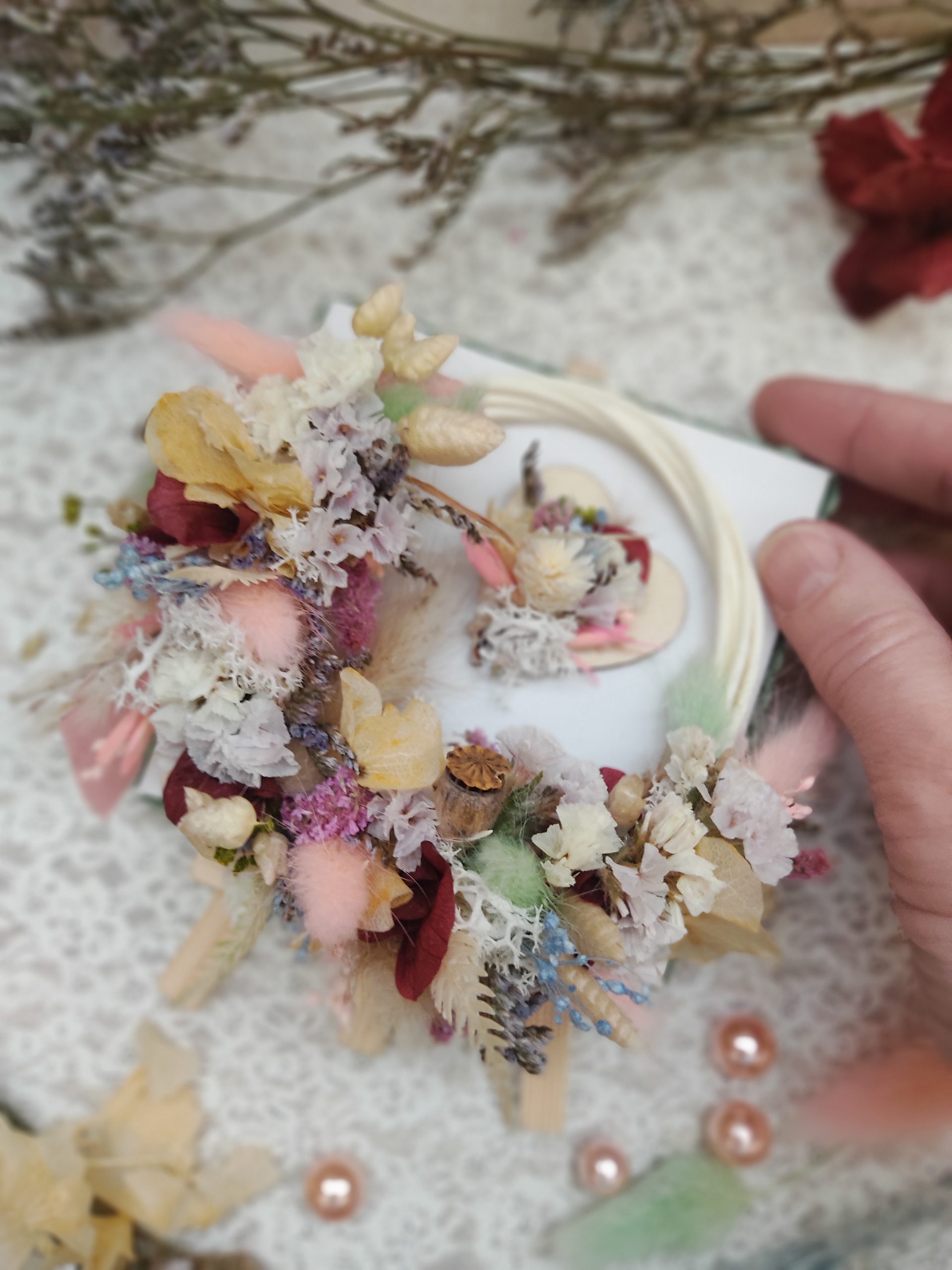 petit tableau couronne fleurie – Image 4