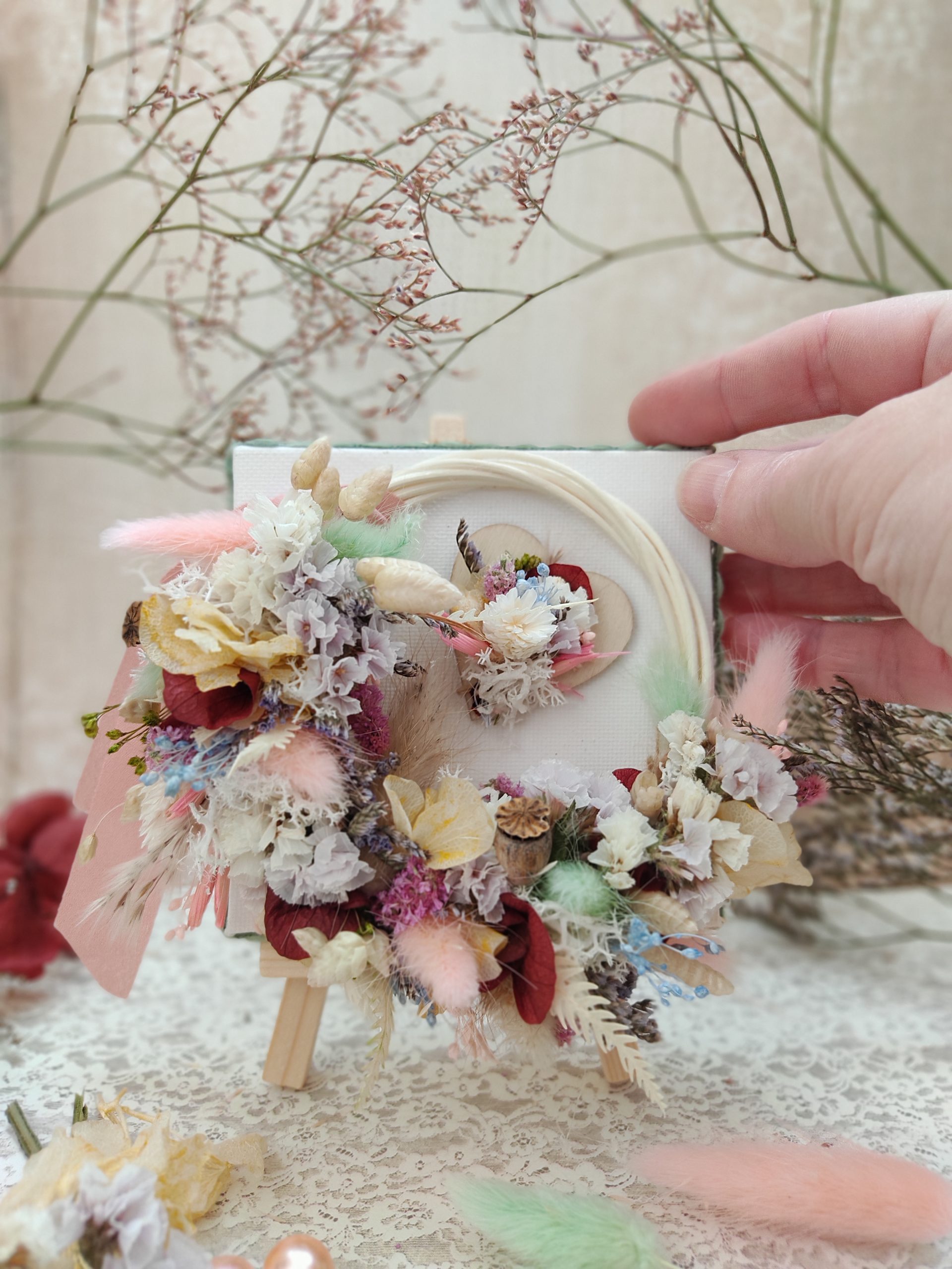 petit tableau couronne fleurie – Image 5